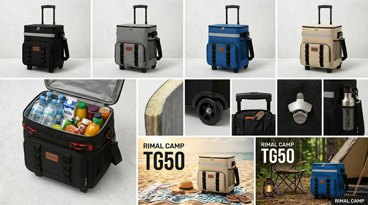 کیف خنک نکهدارنده (کولباکس برزنتی) برند Rimal Camp مدل TG50 است